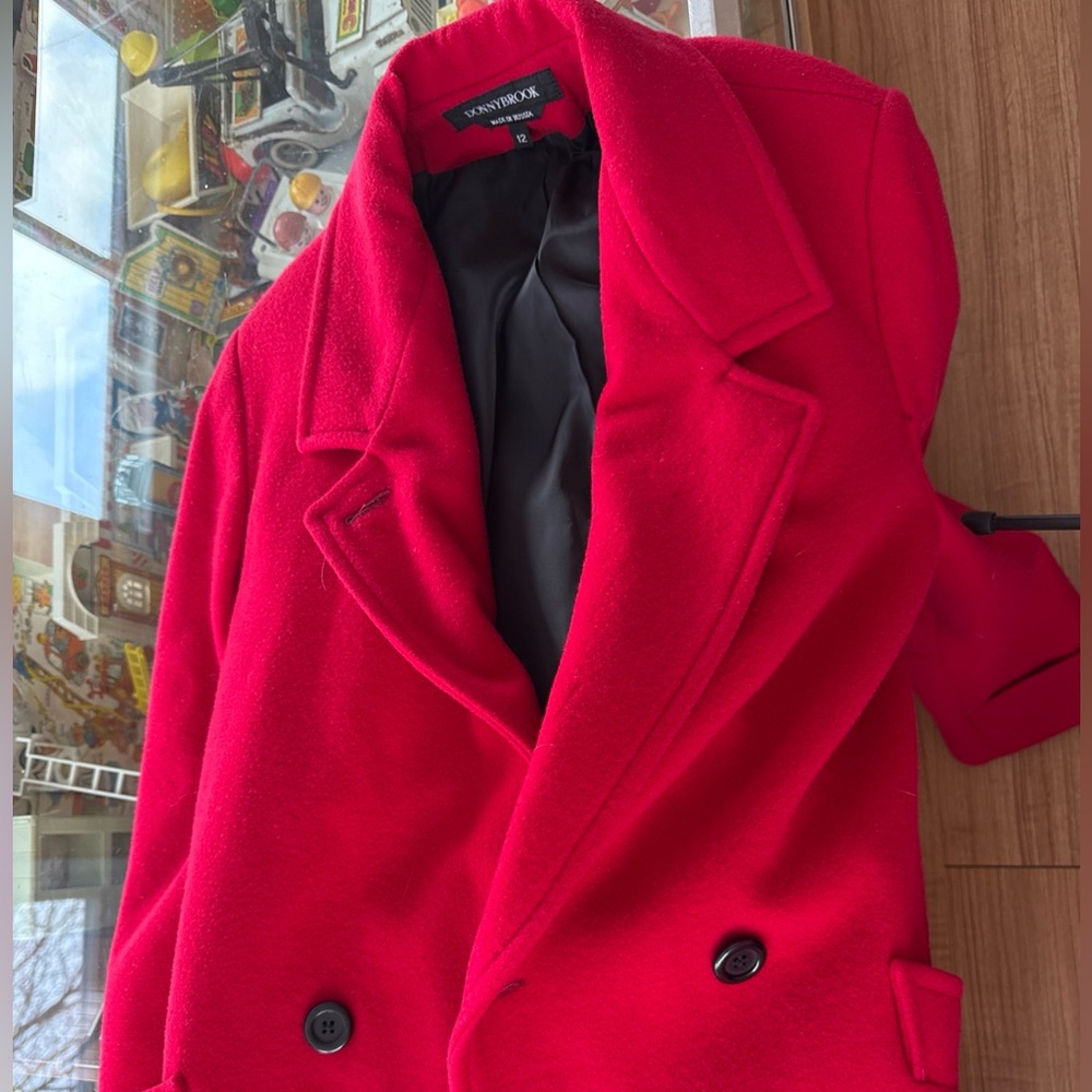 Donnybrook Red Pea Coat size 12